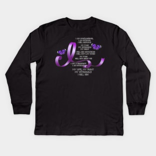 My Struggle, Purple Ribbon Awareness, poem Kids Long Sleeve T-Shirt